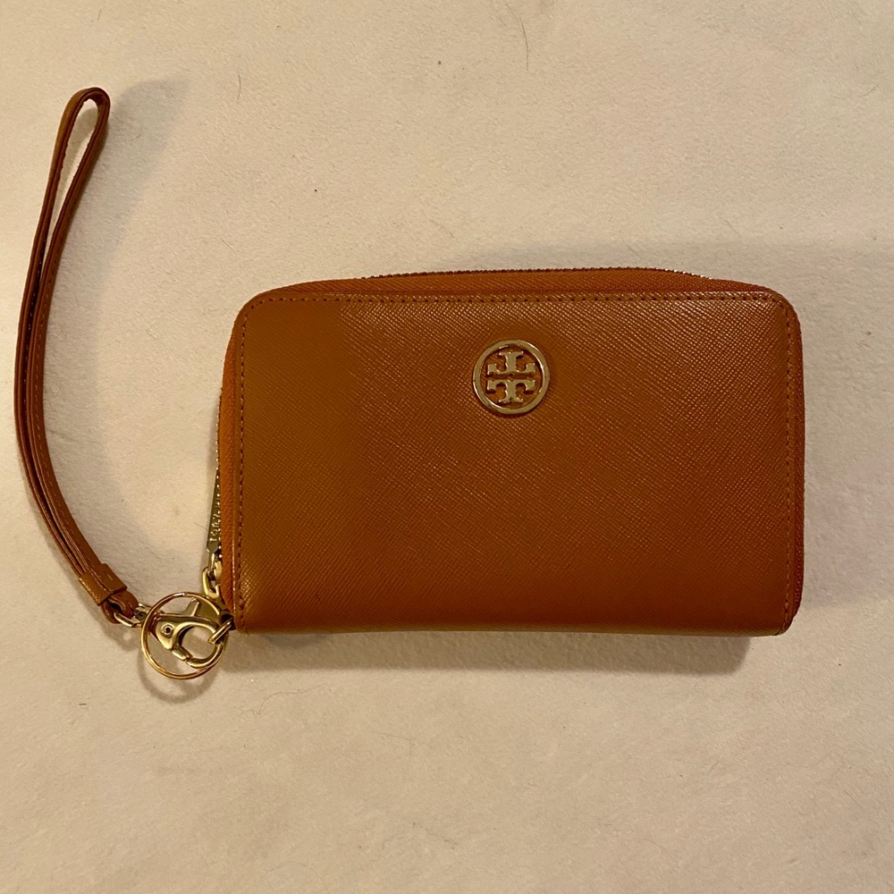 Tory Burch brown zip wallet / wristlet